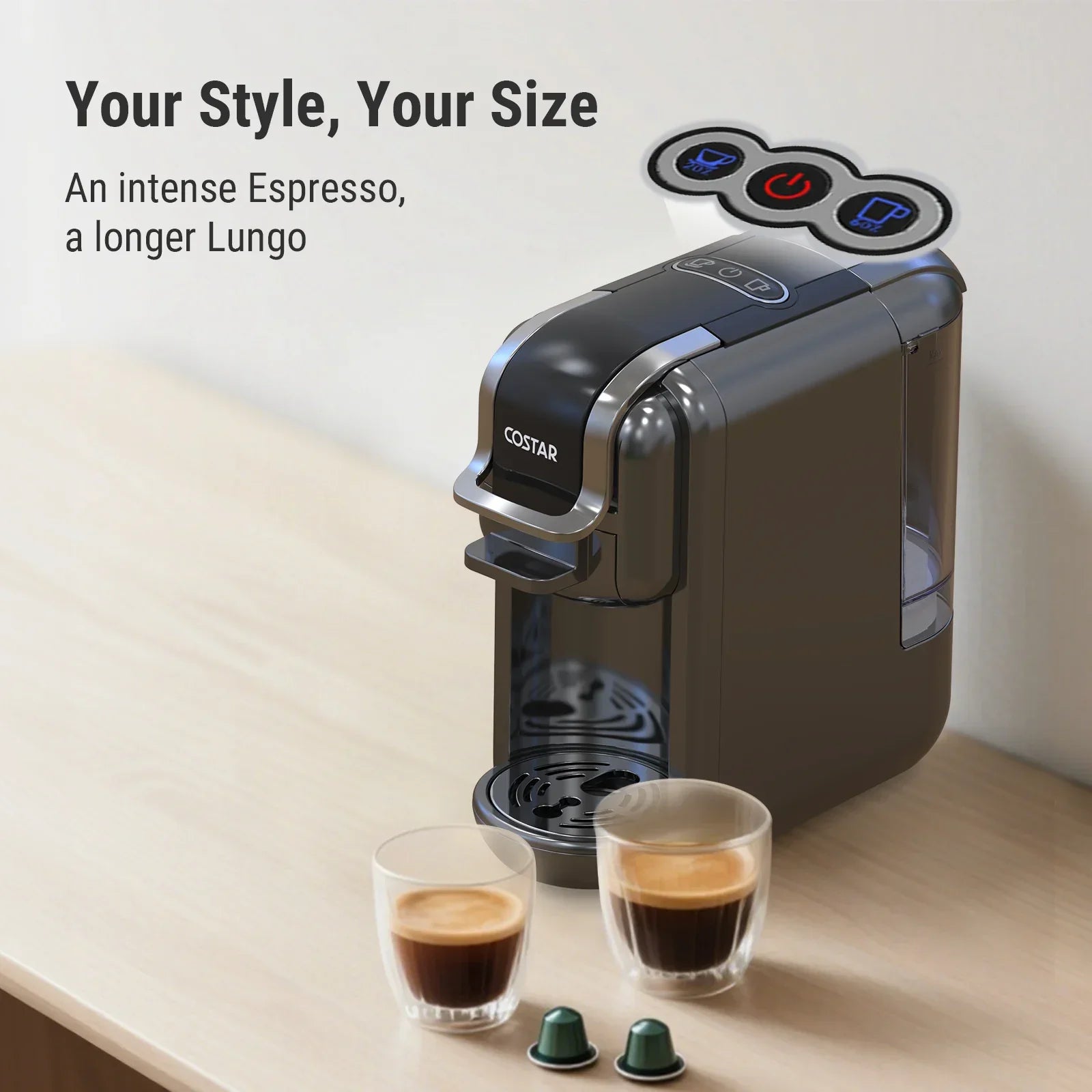 Espresso Maker for Nespresso Capsule & Coffee Powder