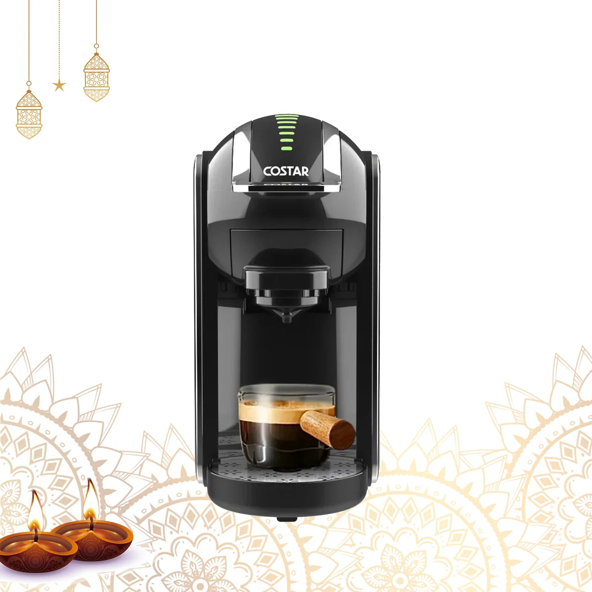 3-in-1 Espresso Machine for Nespresso/DG Capsules Coffee Powder