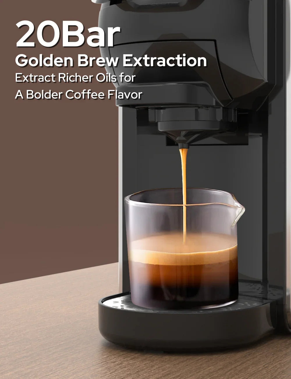 Espresso Maker for Nespresso/DG Capsule & Coffee Powder