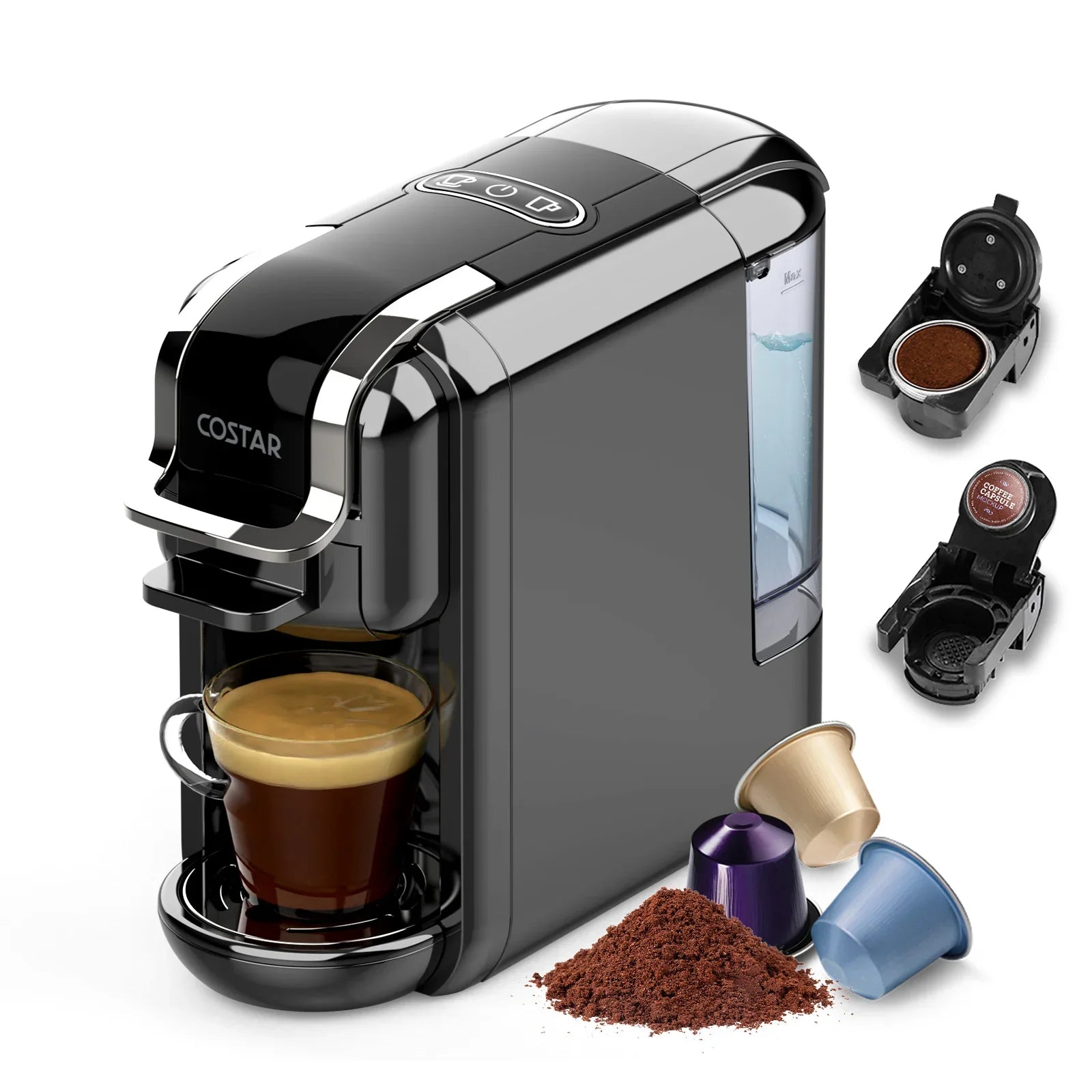 Espresso Maker for Nespresso Capsule & Coffee Powder