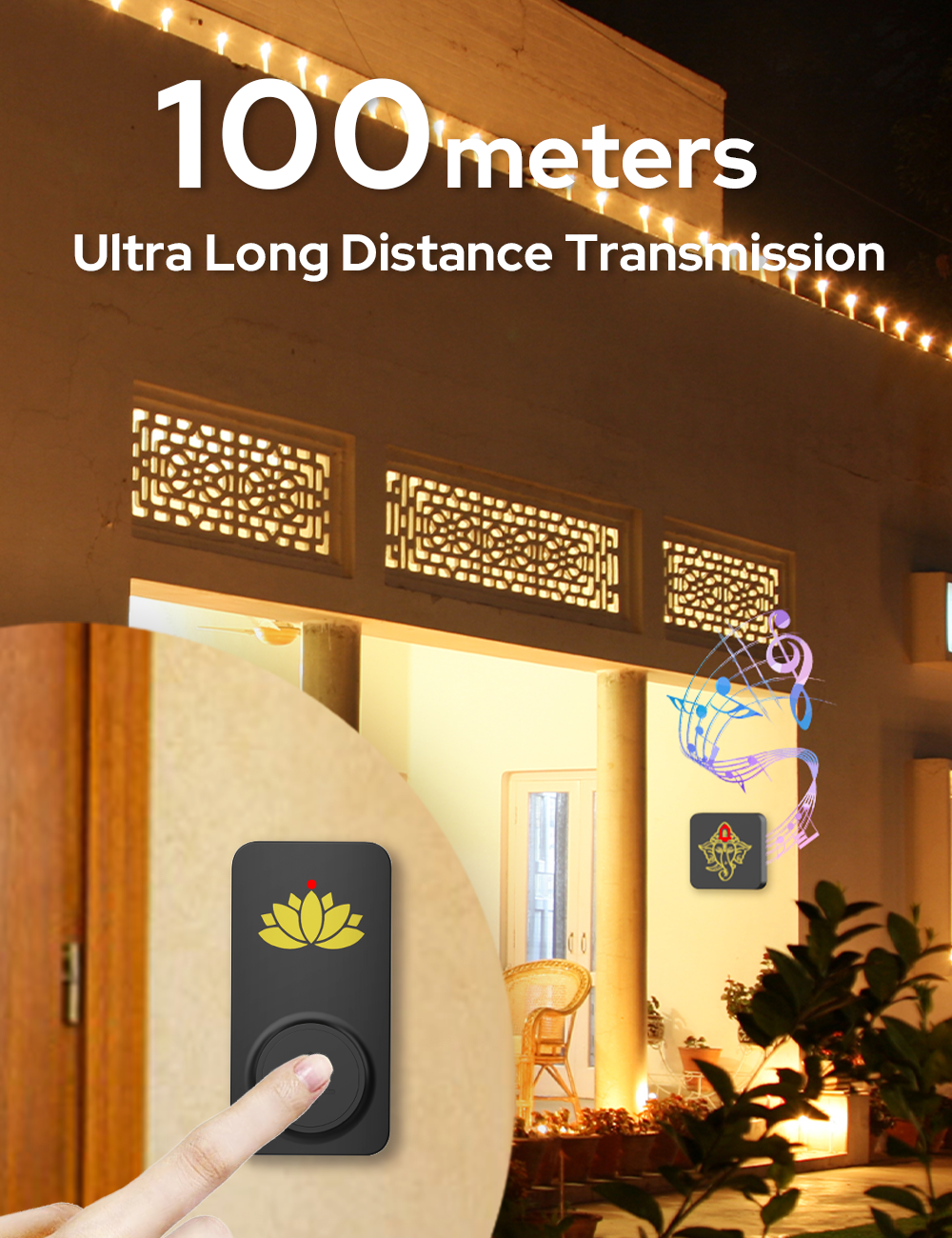 Smart Wireless Doorbell with Special Design (Ganesh Chaturthi)