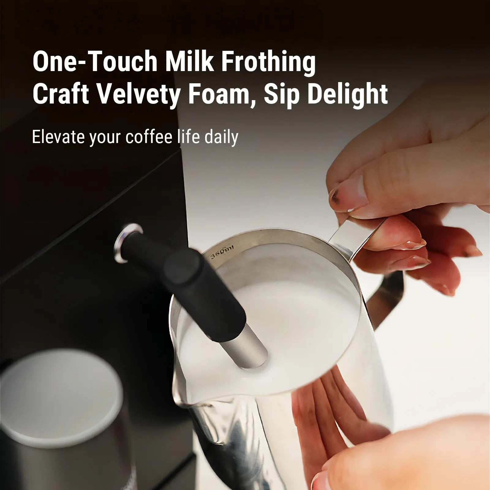 Fully Automatic Bean-to-Cup Espresso Coffee Machine With Milk Frother