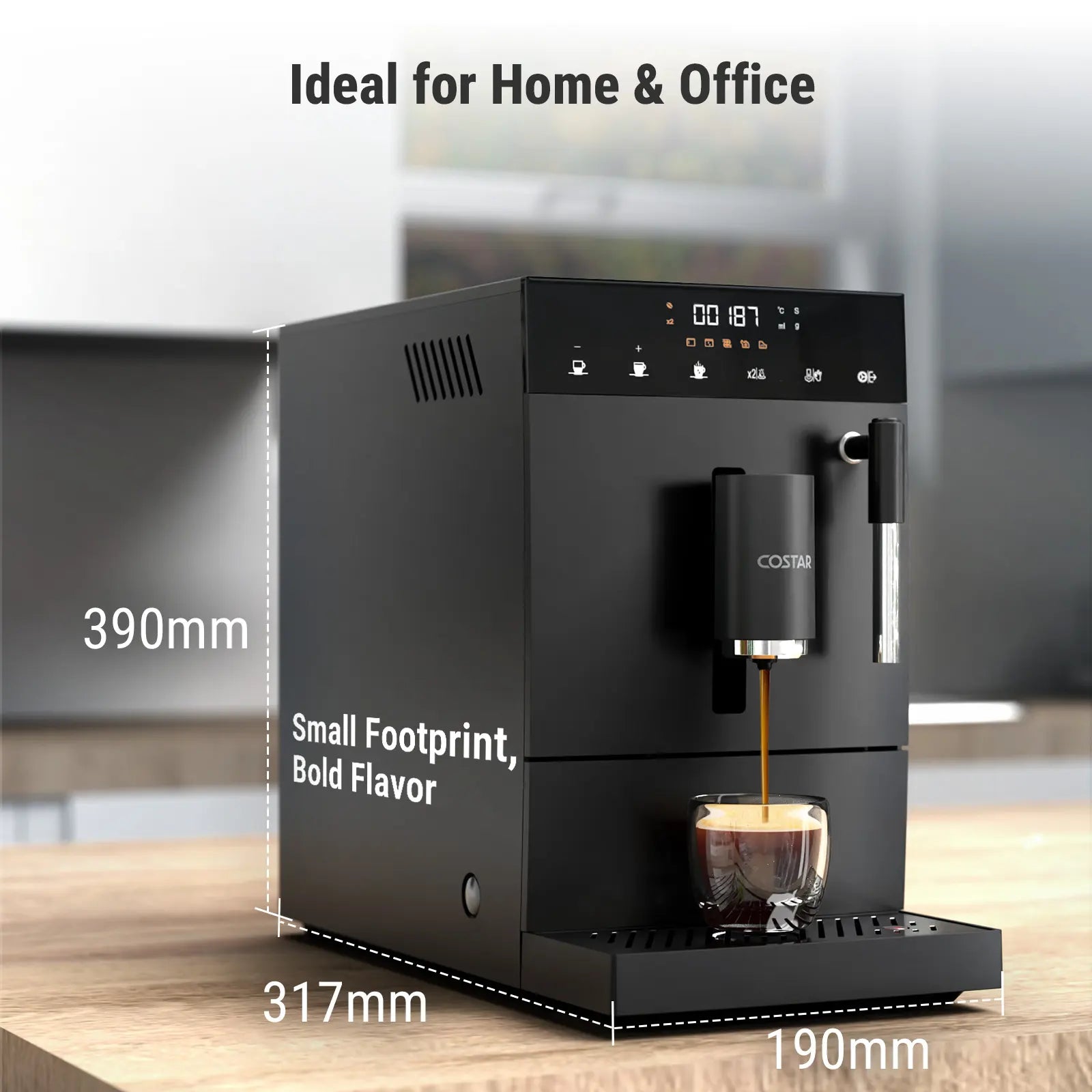 Fully Automatic Bean-to-Cup Espresso Coffee Machine With Milk Frother