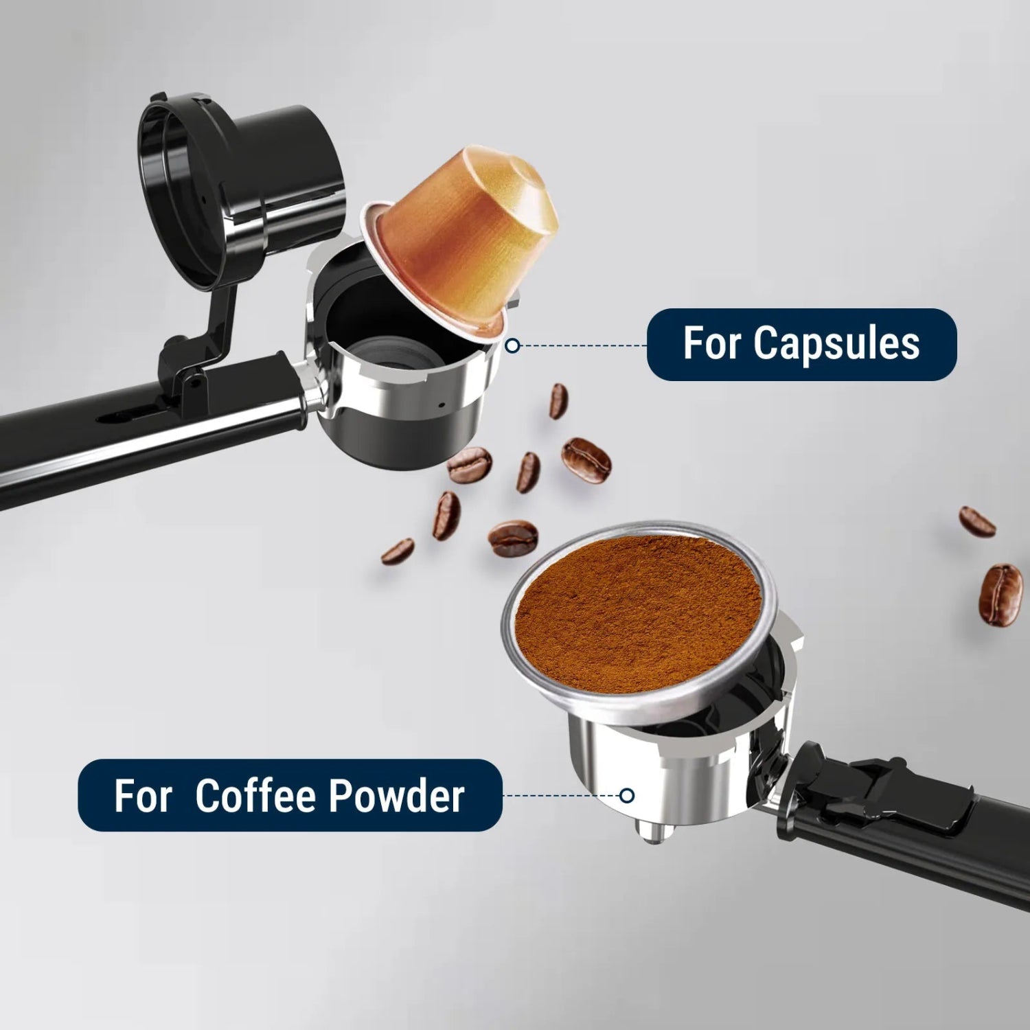 20 Bar Espresso Coffee Machine (for Powder & Capsule)