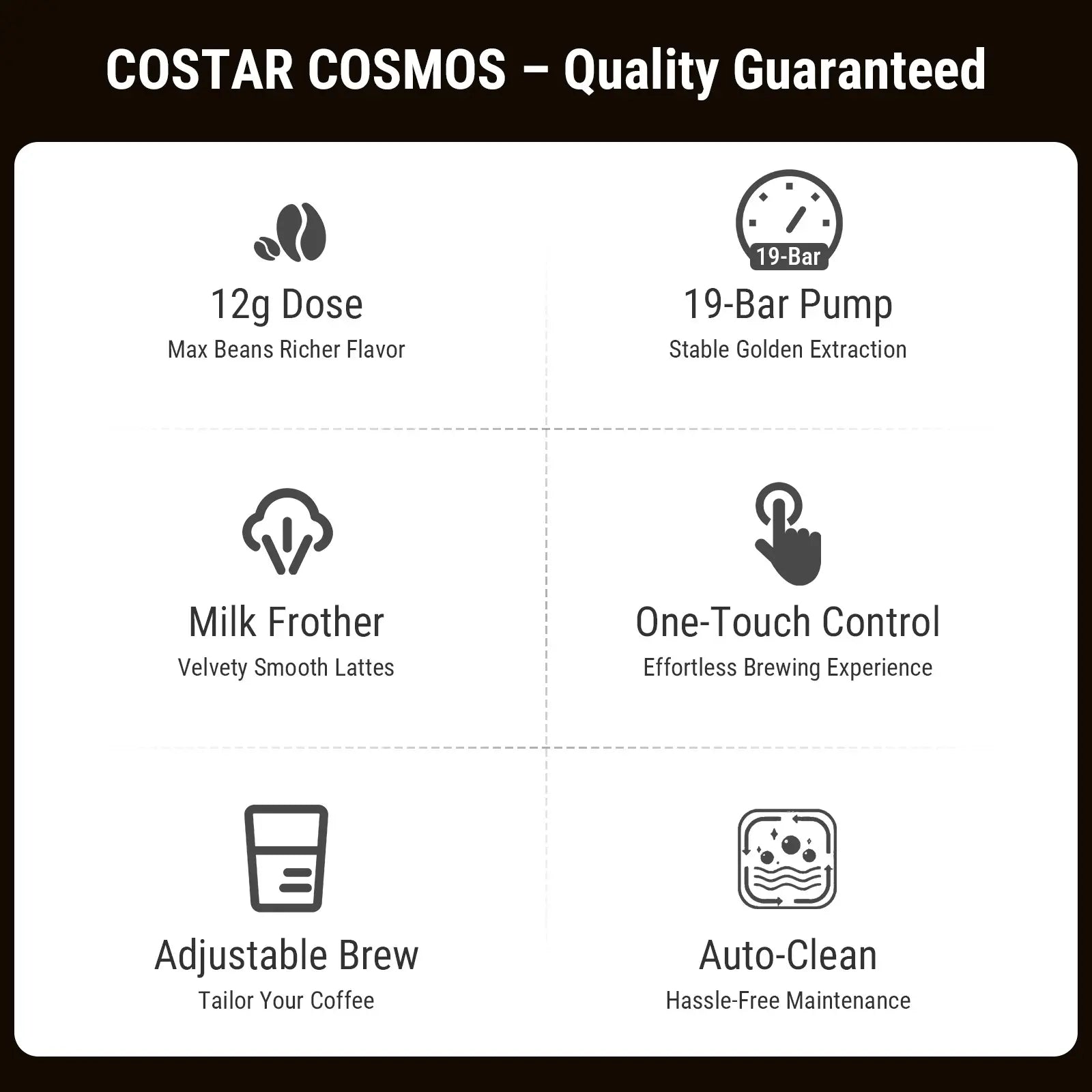 Fully Automatic Bean-to-Cup Espresso Coffee Machine With Milk Frother