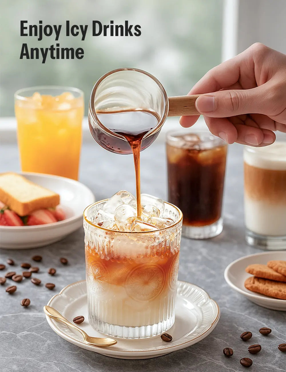 Stainless Steel Countertop Ice Maker Machine with Self-Cleaning