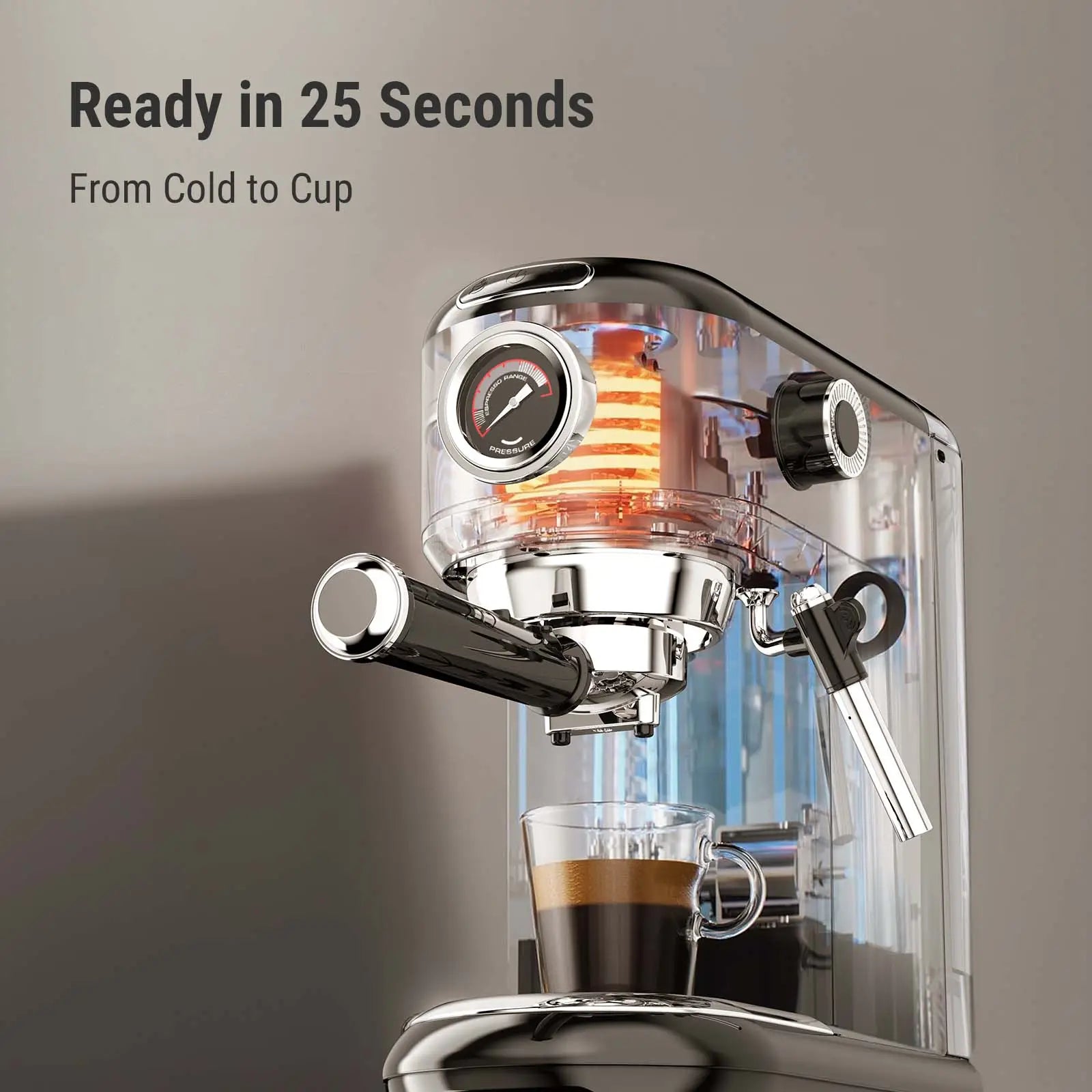 20 Bar Espresso Coffee Machine (for Powder & Capsule)