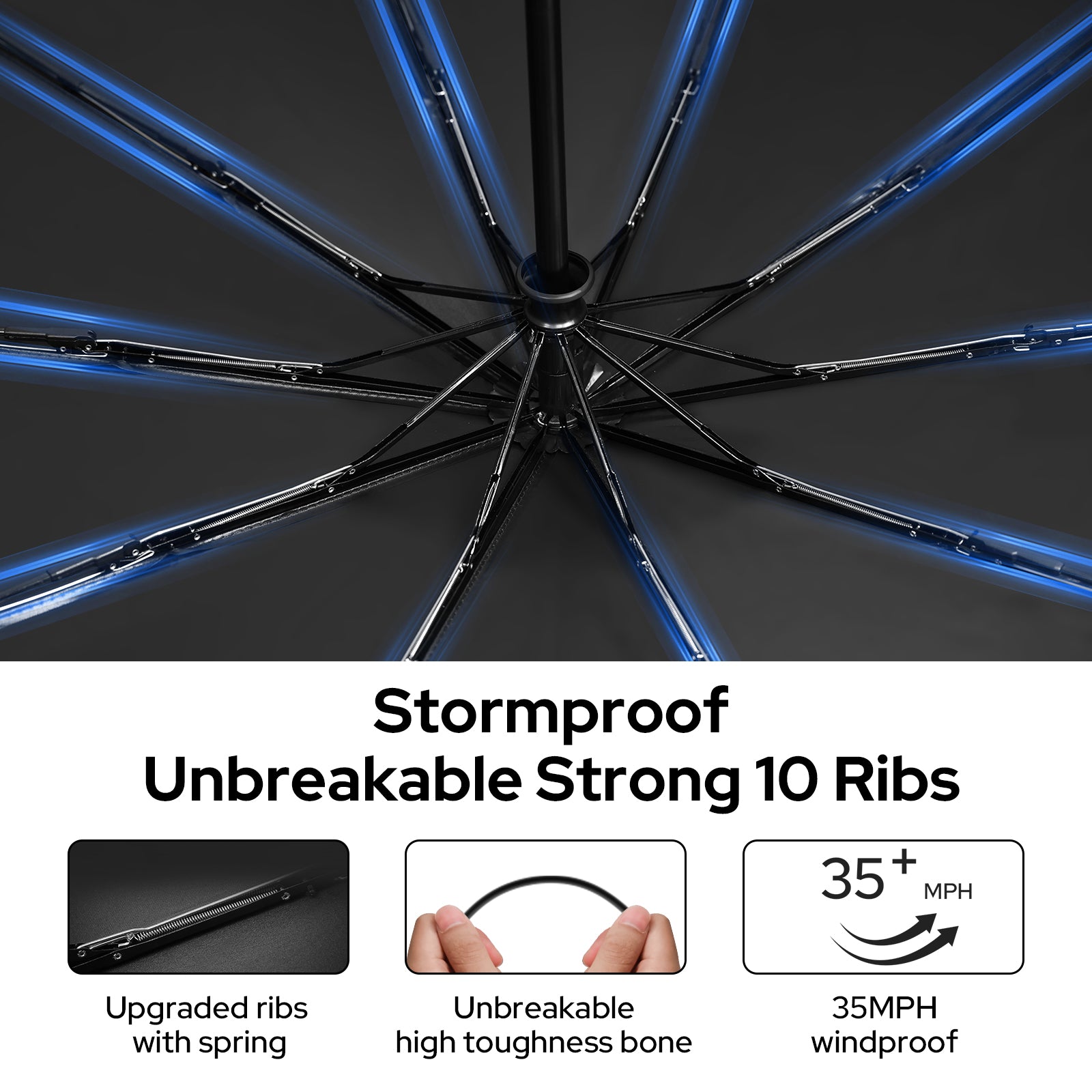 Foldable Umbrella with Light