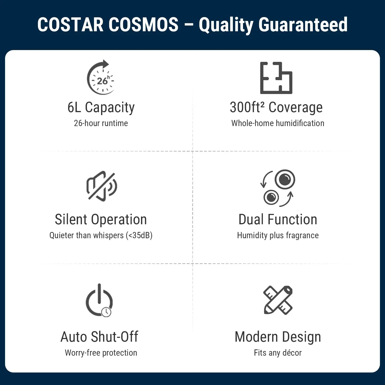 COSTAR 6L Cool Mist Ultrasonic Humidifier CZ01